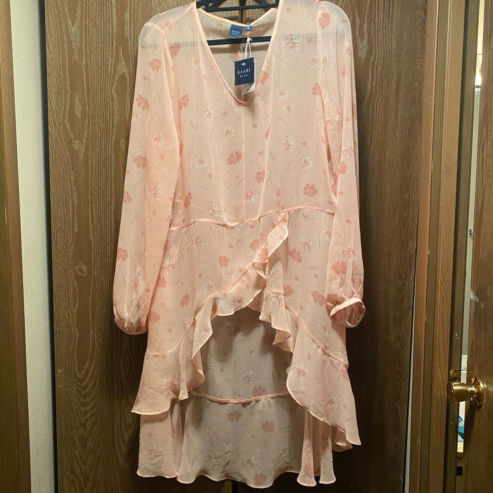 Kaari Blue Pink Blouse Size XL